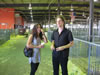 Stefanie and Igor in the pig area