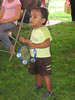 Kid with bn9's percussion instrument